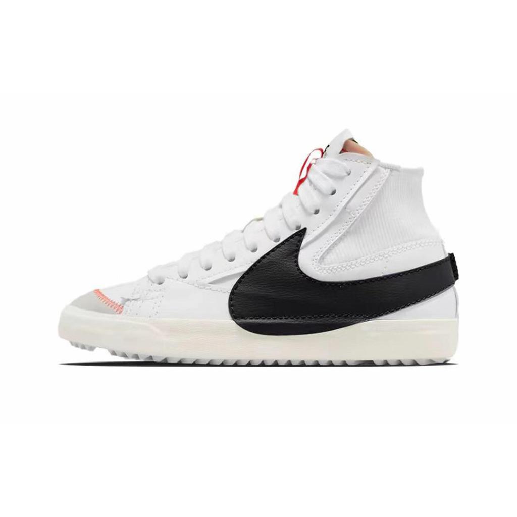 Nike Scarpe da Skateboard Blazer Antiscivolo Mid top Unisex Bianco Rosso DD3111-100(Team443-S15)