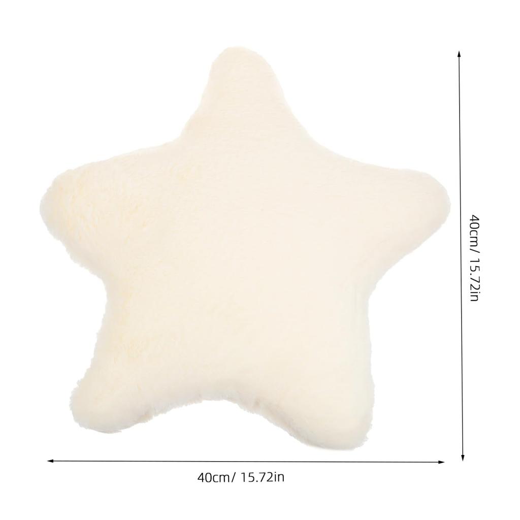 Nuolux Nap Pillow, Fluffy Body Pillow, Cute Star-Shaped, Stylish Girl's PP Cotton, 40x40cm, Lumbar Support, Interior Decor, Living Room, Office,
