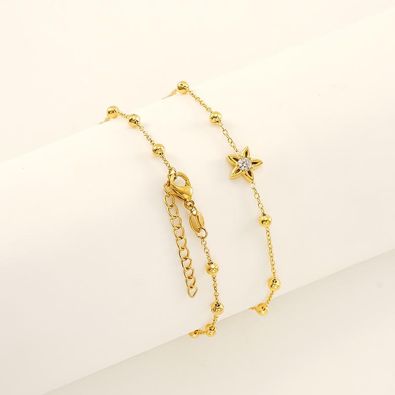 

Стильный простой высококачественный браслет из титановой стали с цирконием, легкий ветром, роскошный браслет из нержавеющей стали, 18-каратное золото, цирконий, ювелирные изделия для женщин