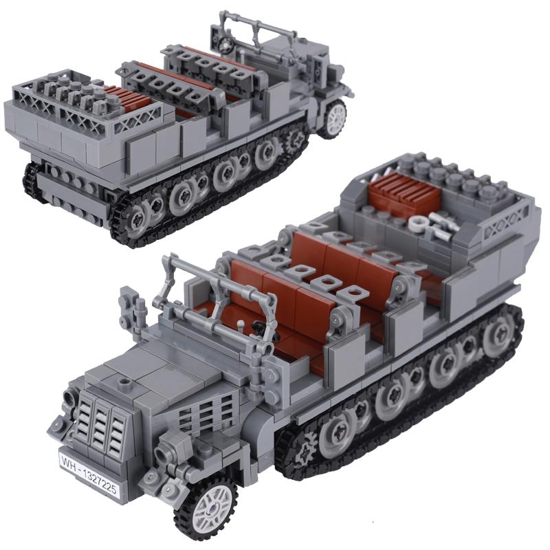 WW2 Military Tank Series Building Blocks German Soviet Union Army Soldier Figures Armored Vehicle Car Cannon Weapon Bricks Toys