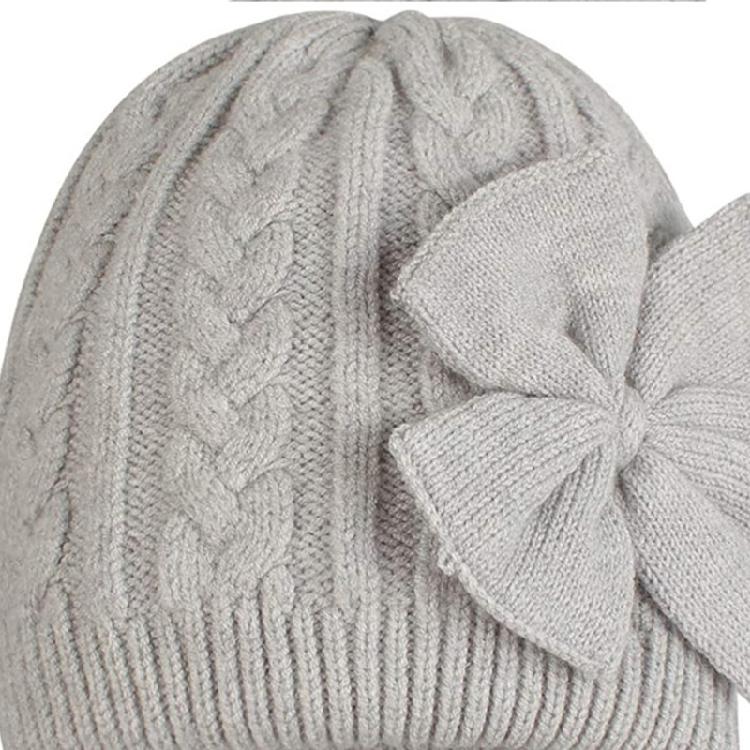 Beanie Hat for Winter with Feminine Design Caps Knitted for Outdoor Hiking