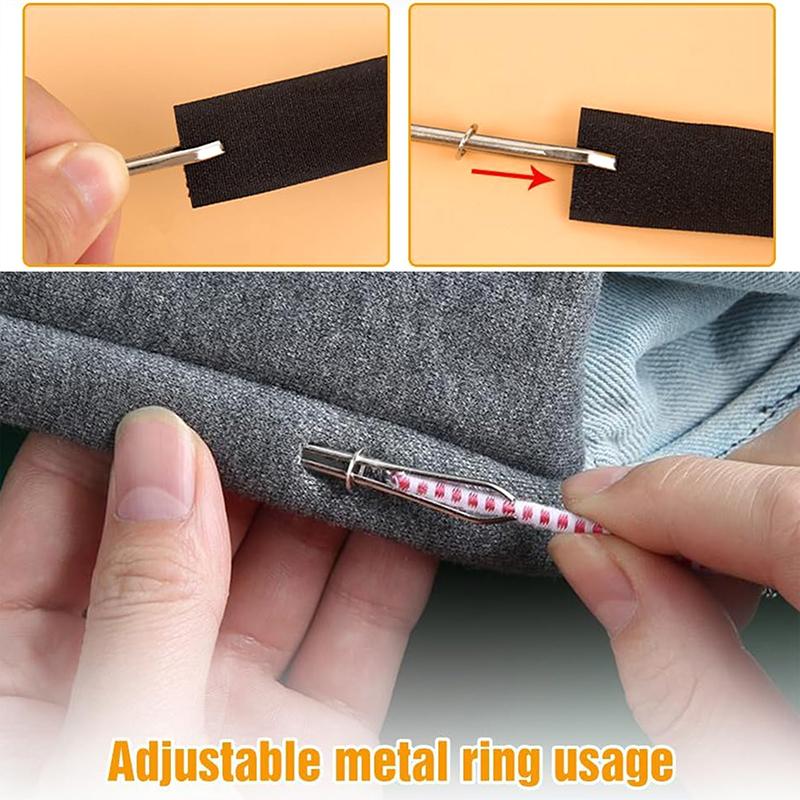 Verbesserter DIY Seileinfädler-Clip, 2025 Metall-Kordeleinfädler-Werkzeugset mit Riegel, Kordelersatz mit einfachen Einfädlern