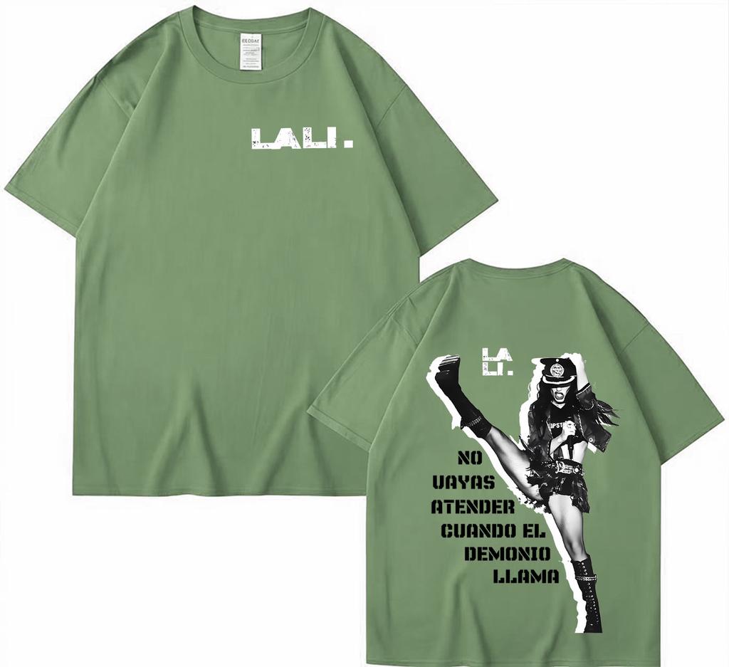 Singer Lali Esposito LA QUE LE GANA AL TIEMPO 2026 Tour Tshirt Unisex Women Fashion Vintage Street T Shirts Comfort Cotton T Shirt