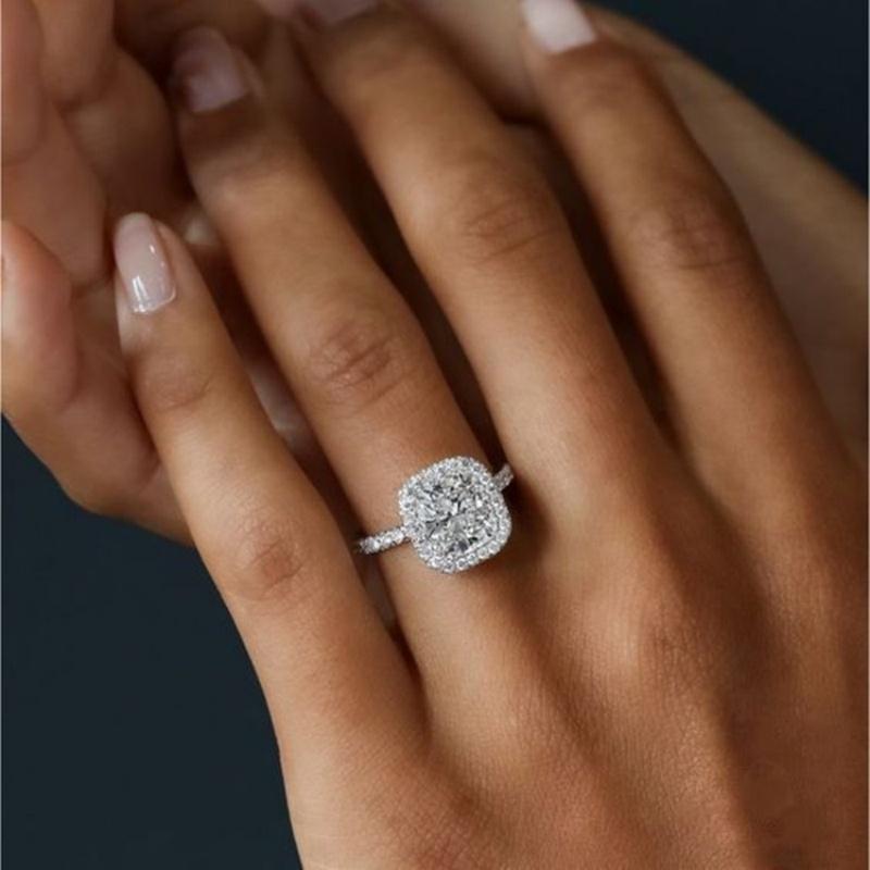 CopperPlated Stainless Steel Rings For Women Cubic Zircon Jewelry Wedding Engagement Ring Size 5-11