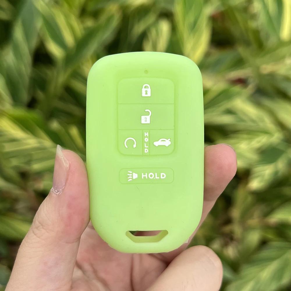 Silicone Car Key Case Holder Shell Soft Remote Cover Protector for Honda Accord Civic Pilot Fit Smart Key Chain Accessories