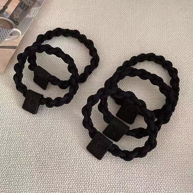 

Корейские прочные женские резинки для волос для девочек, эластичные резинки для волос, держатели для волос в виде хвоста/резинки/галстуки, аксессуары one size чёрный