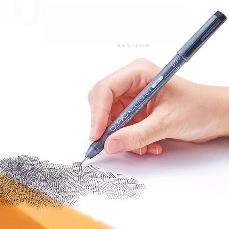 Japanese Colored Hook Line Pen Waterproof Art Supplies Anime Architectural Design Ink Tube Drawing Pen Watercolor Outline Marker