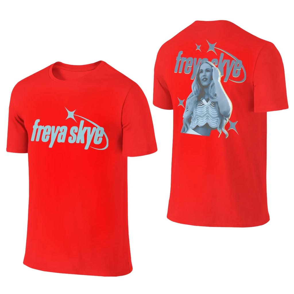 Freya Skye Men Women Graphic Print T Shirt Humorous Tee Shirt Short Sleeve Round Neck T-Shirts Cotton Oversized Clothes