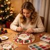 Rundes Acryl DIY Perlen Bastelset 3D Gemischte Größen Perlen Metallkette Weihnachten Diamantmalerei Set Edelstein Punkte Perlen