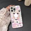Japanese Cute Girls Y2K frosted Phone Case For iPhone 17 16 15 14 Plus 13 12 11 Pro Max X Xs XR Silver Hard Cover