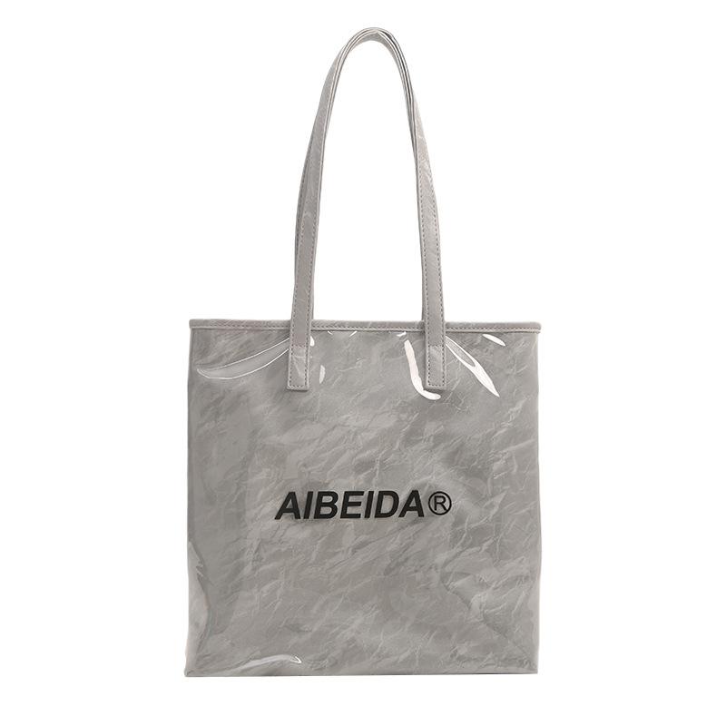 Tote Bag Women's Large-capacity Transparent Jelly Bag Handbag Versatile Shoulder Bag