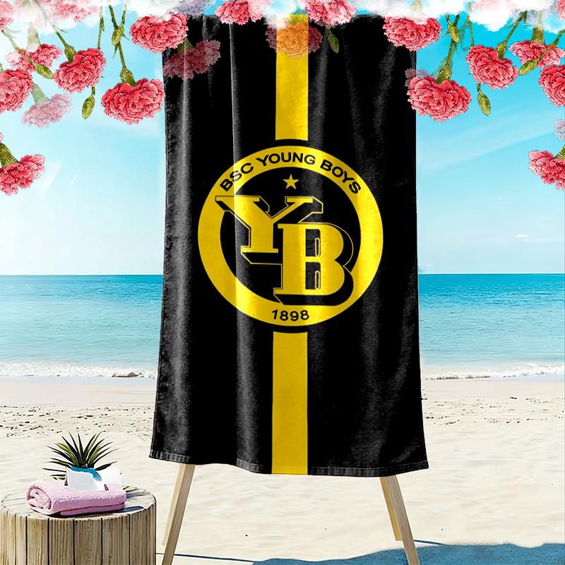 BSC Young Boys Print Beach Towel, Large Soft Quick Dry Towel for Beach Camping Swimming