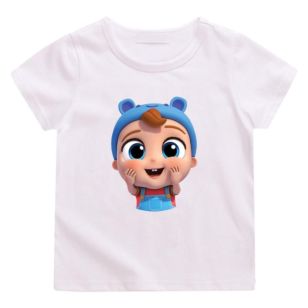 Koszulka Mały Aniołek Urocze Koszulki dla Dziewczynek Dziecięce Bawełniane Topy Piosenki z Rymowankami Bajkowy T-shirt Letnie Koszulki z Krótkim Rękawem