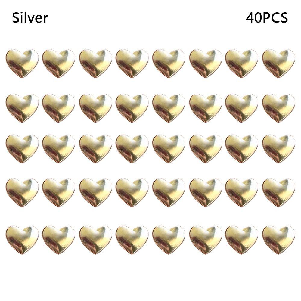 

40 шт. Новые 8 мм кукольные сердечки-пуговицы своими руками, сверхмаленькие кукольные пряжки, мини-пряжки для кукольной обуви, аксессуары для кукольной одежды 1/6 серебряный