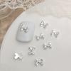 20pcs Metal Bowknot Nails Art Decoration 3D Nail Charms for Women Nails Art