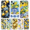 Phone Case For iPhone 16 Cases iPhone 15 12 13 14 16 Pro Max X XR XS Max 15 Plus 16Pro iPhone11 Soft Cover Retro Fruit Lemon
