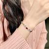 Light luxury rainbow egg-shaped crystal stone jewelry s925 sterling silver bracelet natural crystal apple design niche high-end fashion jewelry gifts