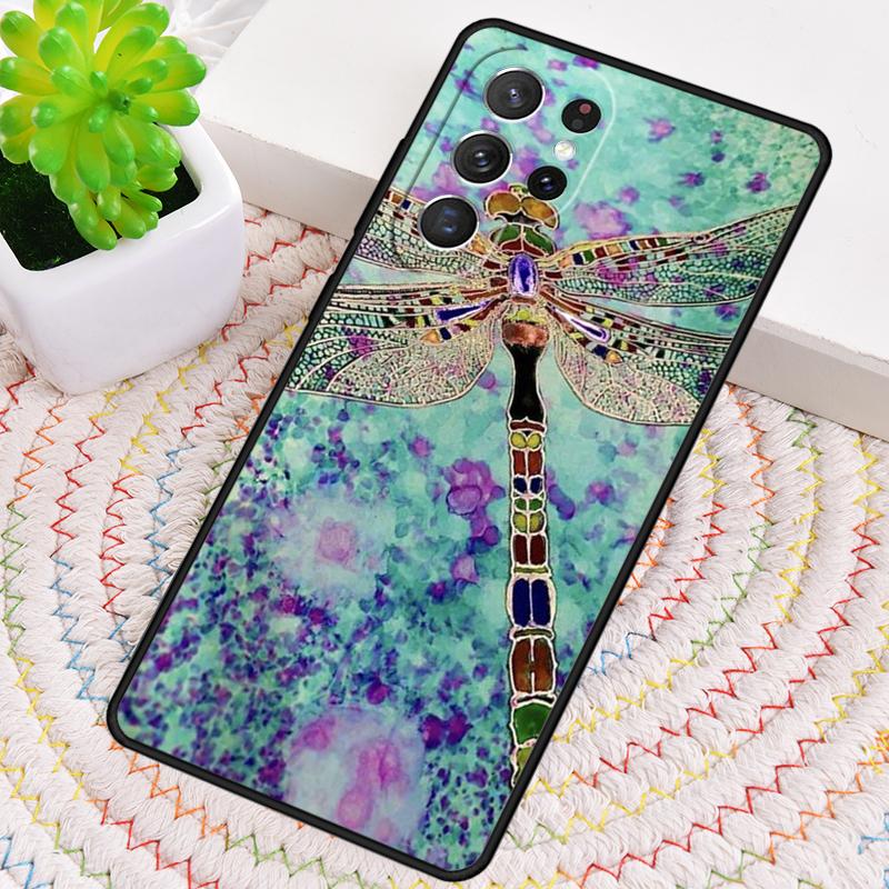 Luxury Dragonfly Silicone Phone Case For Samsung Galaxy note 10 pro S26 S25 S24 S23 S22 S21 Plus S25Ultra Capa Cover