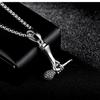New Jewelry Creative Male and Female Singers Holding Microphone Microphone Necklace Rock Hip Hop Necklace
