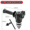 90° Three Jaw Chuck Corner Impact Drill Adapter Right Angle Bend Extension Chuck Drill Adapter Right Angle Converter Accessory