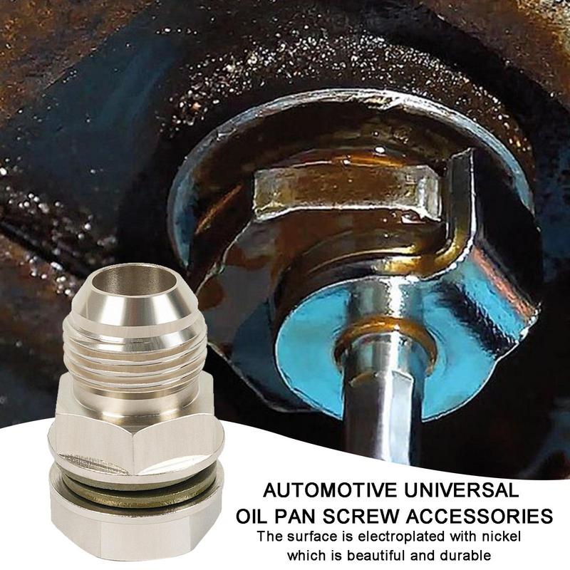 Male Flare Connector Threaded Pipe Adapter Connector Universal Drain Oil Connectors With 2 Washers Carbon Steel Male Pipe