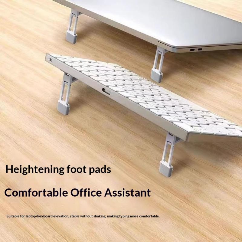 2Pcs Adjustable Tilt & Portable Mini Laptop Feet Foldable Keyboard Riser Stand For Desk Ergonomic Computer Keyboard Lift