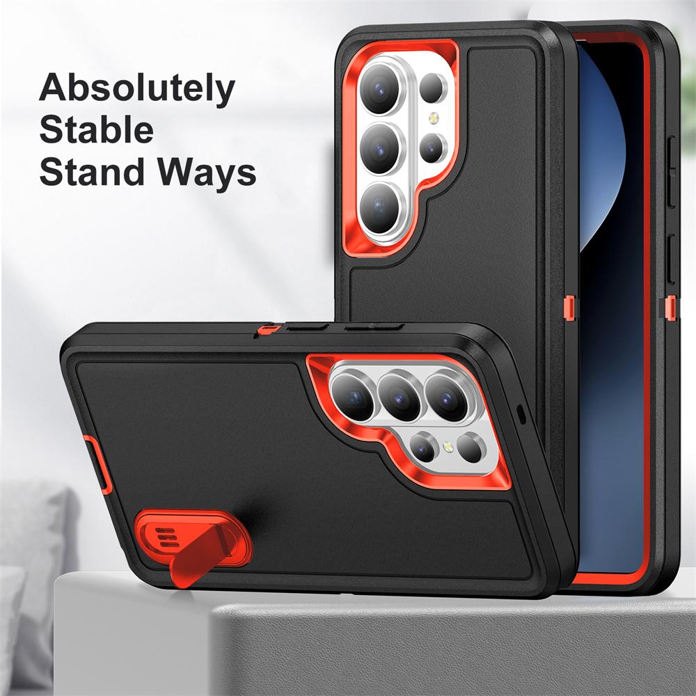 3IN1 Shockproof Stand Holder Phone Case For Samsung S26 S25 S24 Plus Ultra A54 A56 Heavy Duty Rugged Hybrid Military Cover Funda