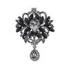 Large Crystal Rhinestone Brooch Water-drop Dangle Brooch Elegant Crystal Brooch  Evening Gown