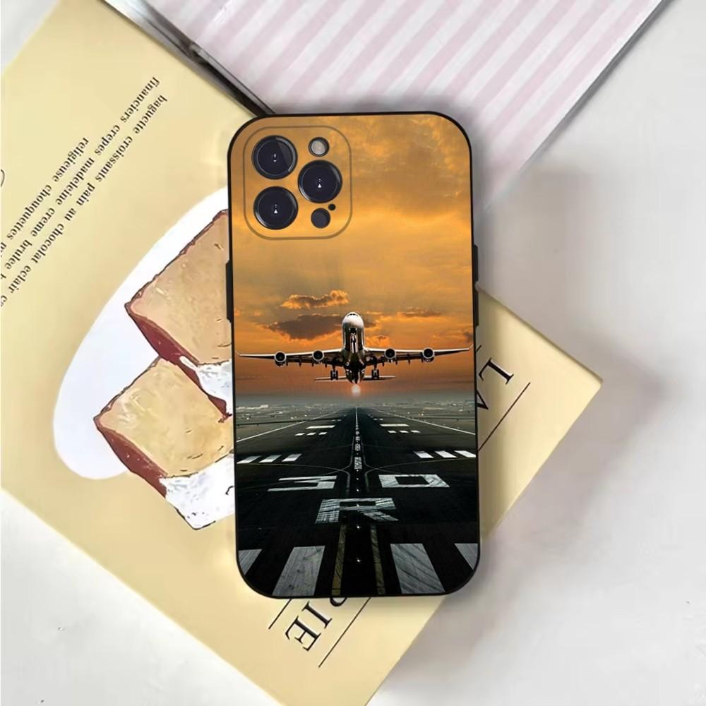 Airplane Plane Phone Case Phone Case For iPhone 16,15,14,13,12,11,Pro,X,XS,Max,XR,Plus,Mini Soft Black Cover
