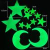 8cm Glowing Moon & Star Stickers - 3D Fluorescent Wall & Fridge Decor