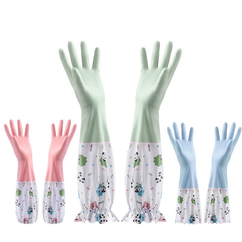 Bulaşık Yıkama, Temizlik ve Ev İşleri İçin Dayanıklı Su Geçirmez Lateks PVC Eldivenler