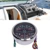 110mm 4 3/8in 4 in 1 Multifunction Gauge DC 12V 0-150PSI Oil Pressure Fuel Level 100-250℉ Water Temp 8-16V Voltmeter for RV Boat Truck (Black Dial