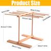 Suporte de Secagem de Massa de Faia com Haste de Transferência e 8 Hastes Secador de Espaguete Dobrável para Cozinha Secagem de Macarrão e Cozimento