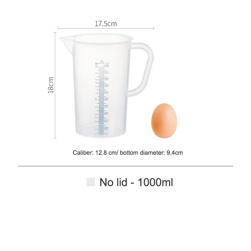 SHIMOYAMA Plastic Graduated Measuring Cup Kitchen Baking Liquid Measure Jug Cup Container Transparent Pour Spout Mixing Cup Tool