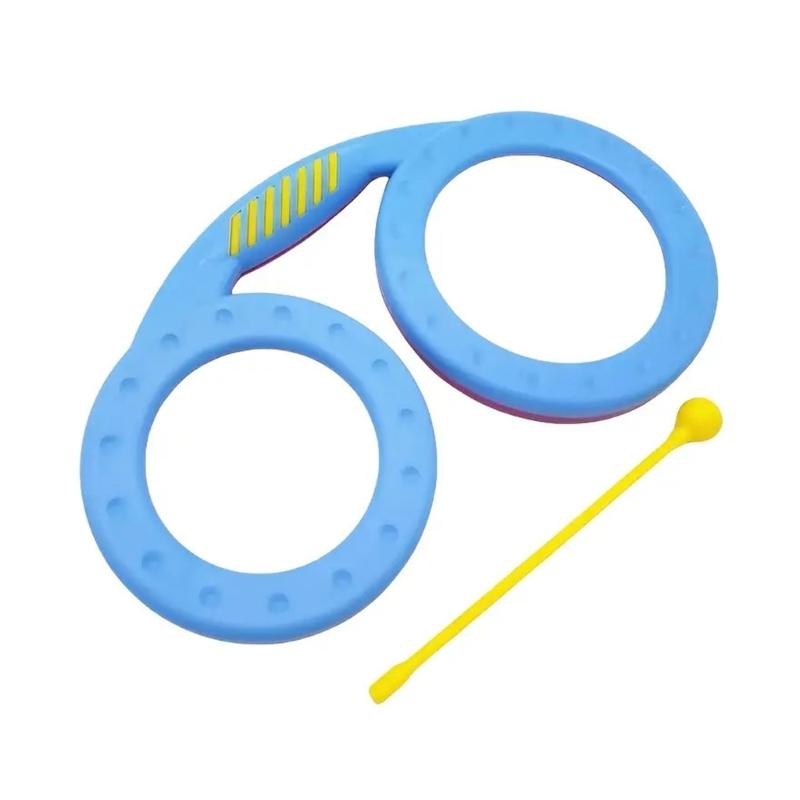 

Clapping Drum Percussion Instrument Unique Glasses Shape Drum Double Sided Hand Drum Orff Musical Instrument Enduring 1