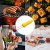 D5 10Pcs Corn Fork BBQ Stainless Steel Corn Holders Handheld Anti Scalding Corn Needle Corn On The Cob Double Fork Barbecue Tool