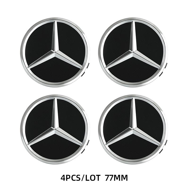 For AMG 4pcs 75MM Car Wheel Center Hub Caps Covers Mercedes Benz GLE GLK SLK CLA CLK W203 W204 W205 W209 W210 W211 accessories QM2