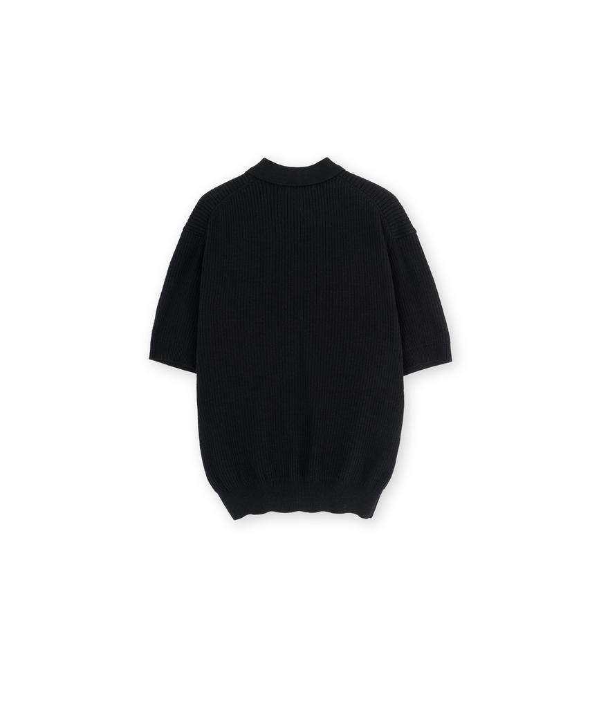 Beulaunyadeu Knit Polo Shirt, Black