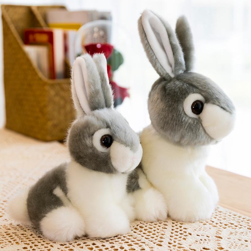 Plush Longeared Bunny Toy Ultrasoft White Rabbit Stuffed Animal Kids For