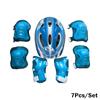 7 stk Sett Barn Gutter Jenter Hjelm Kne Håndleddsbeskytter Albuebeskyttere Barn Sykling Skøyter Sykkelhjelm Beskyttelse Beskytter