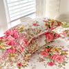 Comforter Romantic Peony Floral Reversible Shabby Flower Comforter With 2 Vintage Farmhouse Bedding Set