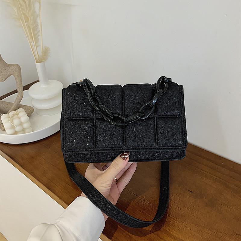 Stylish Chain Minimalist Square Bag 2023 Summer New Casual Commuter Shoulder Bag Trendy Popular Handbag
