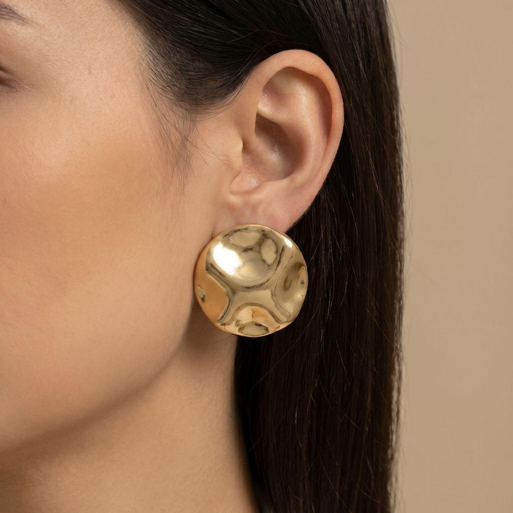 European & American Stylish Irregular Flower Stud Earrings for Women's Elegant Personality