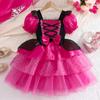 Nuovo Vestito da Ragazza Vampiro Vestito Soffice per Bambine Rete Vestito Principessa Viola Vestiti Cool Lolita Costume per Festa di Carnevale