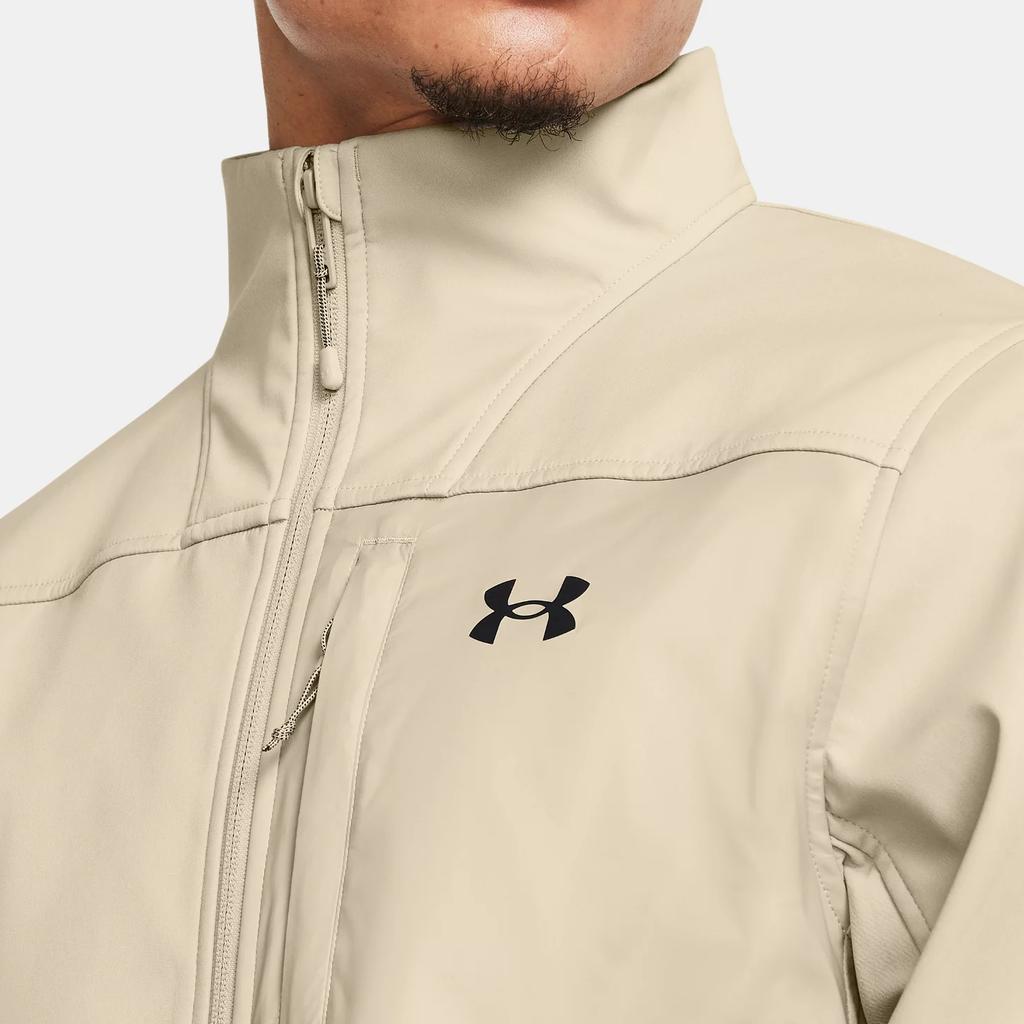 Under Armour Storm Cold Gear Infrared Loose Waterproof Windproof Breathable Stand Collar Pilot Jacket Men Jackets Khaki Black 1371586-290