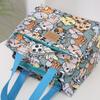 New canvas fashionable and lightweight handbag, hand carry to go to work, bring rice, lunch bag, aluminum foil insulation layer, lunch box bag