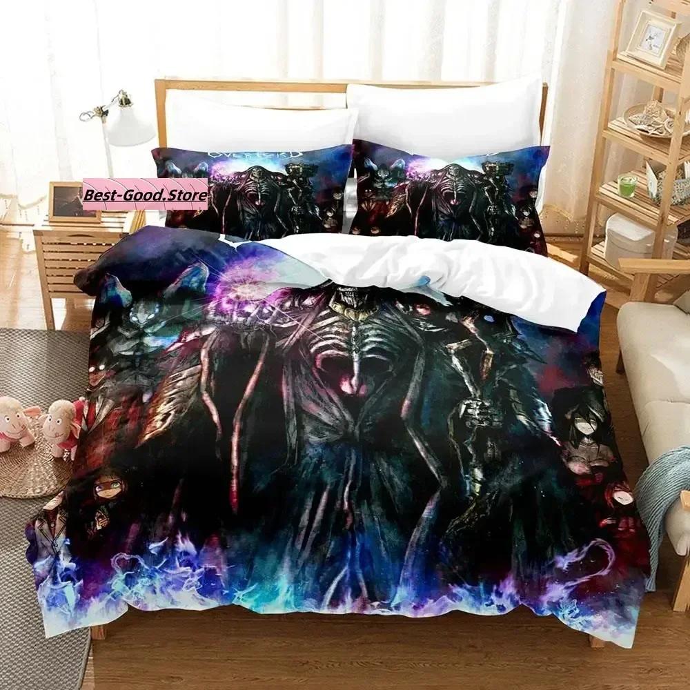 OVERLORD Bedding Set Single Twin Printed Bed Set With Pillowcase Bed Duvet Cover Soft Single Double Queen Super King Size