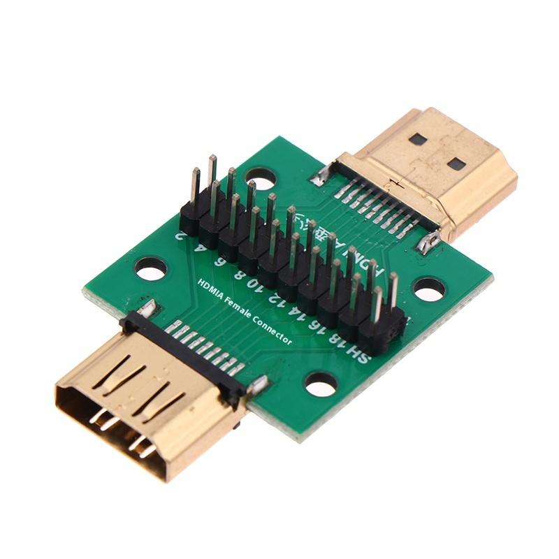 Hdmi A Type Male To Female Test Board Mini Connector With Board Pcb 2.54Mm Pitch Dp Hd A Female To Male Adapter Board