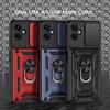 KEYSION Shockproof Case for Samsung A06 A05 A04 Silicone+PC Slide Camera Lens Protection Ring Stand Phone Cover for Galaxy A06