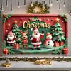 Christmas Banner Snowman Design Merry Christmas Banner Christmas Party Banner Festive Design For Holiday Gathering